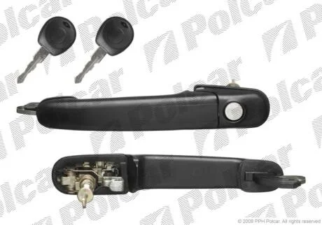 Ручка дверей передн. (з замком) Л/П VW Polo 1.0-1.9 94-01 Polcar 9524Z41