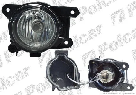 Фара передня, vw POLO HB, 10.99- Polcar 9525290E