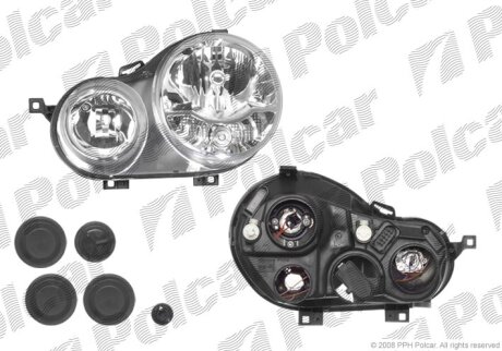 Фара основна, vw POLO HB, 09.01- Polcar 9526101E