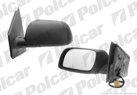 Дзеркало зовнішнє лівий, VW POLO 02- Polcar 9526514M