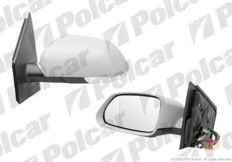 Дзеркало зовнішнє лівий, POLO HB, 04.05-08.09 Polcar 9527515M