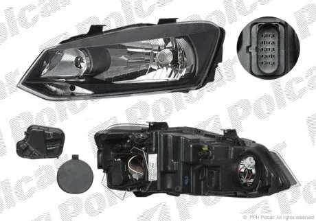Фара основна, POLO (6R), 08.09- Polcar 953310E