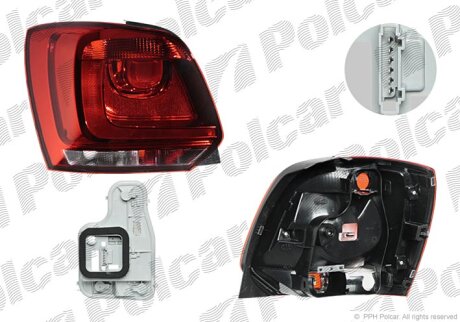 Ліхтар задній, POLO (6R), 08.09- Polcar 953387U