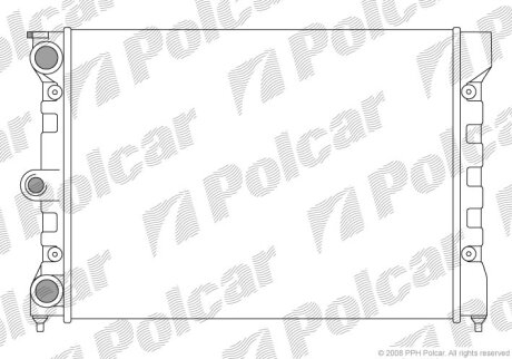 Радіатор VW Golf/ Jetta / Passat II 82-88, Polo II 81-83 Polcar 9534081