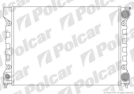 Радіатор охолодження JETTA II (19E, 1G2, Polcar 953408A2