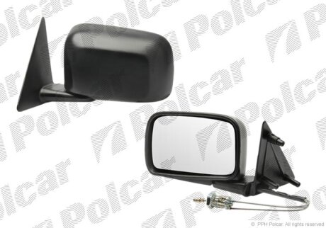 Дзеркало зовнішнє лівий, VW GOLF/JETTA 88-91 Polcar 9534512M