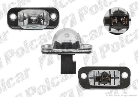 Фара номерного знака, vw GOLF II, 83- Polcar 9534959E