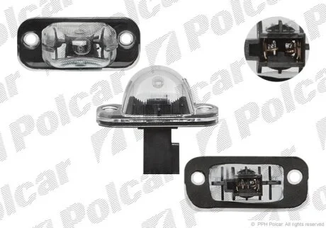 Фара номерного знака, vw GOLF II, 83- Polcar 9534959E