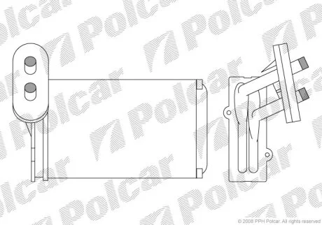 Passat B3,B4,B5, Golf II,III,IV -- радиатор печки Polcar 9534N81