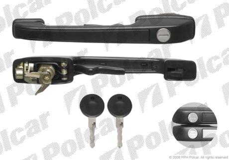 #Ручка двери передняя наружная Volkswagen Jetta II 84-91 Golf II Polcar 9534Z41