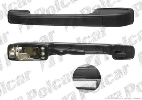 Ручка дверна задня ліва VW Golf II Polcar 9534Z45