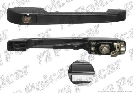 Ручка дверей передня прав. VW Golf/Passat 83-88 Polcar 9534Z50