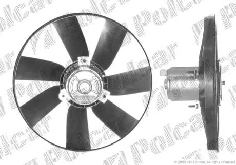 Вентилятор радіатора з моторчиком VW Golf III Passat 90- V Polcar 953823U1