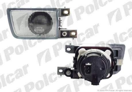 Фара передня, vw GOLF III, 92- Polcar 9538290E