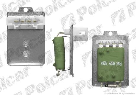 Реостат опалювача салону (пічки) VW T-4 (+AC) Polcar 9538KST2