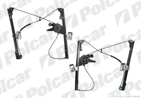 Склопідіймач правий перед. VW Golf III (1H1)/Vento (1H2) -98 (без електродвигуна) Polcar 9538PSG2