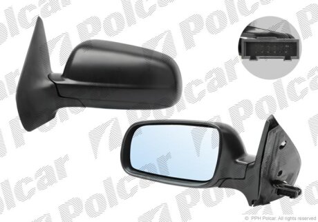 Дзеркало зовнішнє лівий, vw GOLF IV, 97- Polcar 9541514M