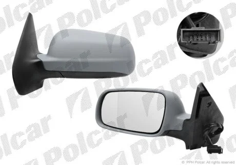 Дзеркало зовнішнє лівий, VW GOLF IV Polcar 9541519M