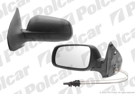 Дзеркало зовнішнє правий, vw GOLF IV, 97- Polcar 9541521M
