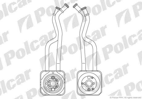 Радіатор масляний VW Bora, Golf IV 1.6 00-06 Polcar 9541L82