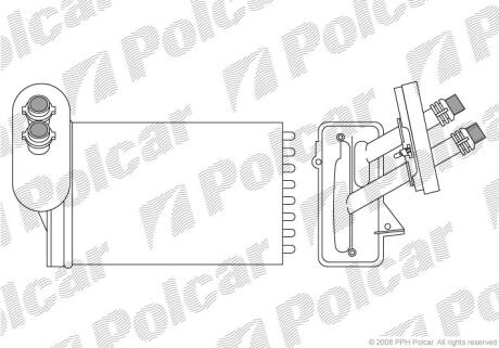 Радiатор пiчки Audi/VW Golf IV/Bora Polcar 9541N81