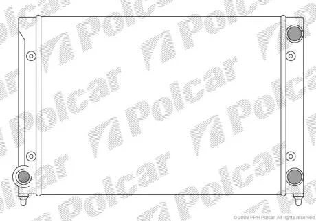 Радіатор охолодження двигуна VW PASSAT 1.6/1.8 02.88-05.97 Polcar 954608A1