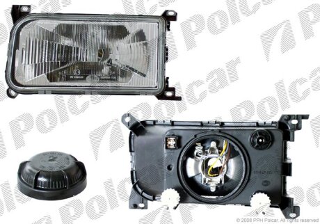 Фара основна, vw PASSAT (B3), 88- Polcar 9546100E