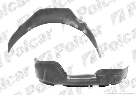 Подкрылок (L) VOLKSWAGEN PASSAT (B3 (35i)), 03.88-10.93 Polcar 9546FL1