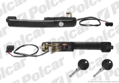 Ручка дверей передн. лiва VW Passat 88-97 (з централ. з личинкою) Polcar 9546Z45