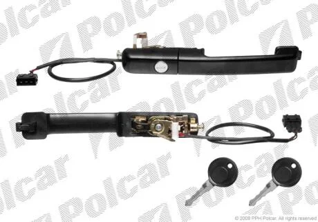 Ручка дверей передн. права VW Passat 88-97 (з централ. з личинкою) Polcar 9546Z46
