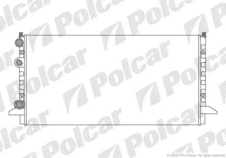Радiатор охолодження VW Passat 1.9D/TD/TDI 10/93-9/96 (AAZ/1Z) Polcar 954708A3
