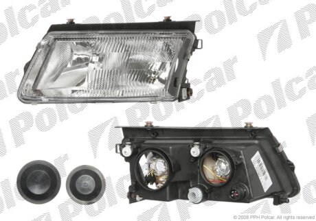 Фара основна, vw PASSAT (B5), 97- Polcar 954809H