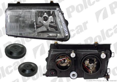 Фара основна, vw PASSAT (B5), 97- Polcar 9548104E