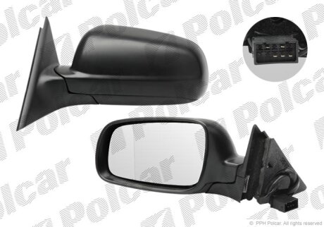 Дзеркало зовнішнє лівий, VW PASSAT 96-97 Polcar 9548516M