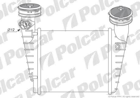 Радіатор інтеркулера VAG Superb/Passat 1.8T AWT 2001- Polcar 9548J82