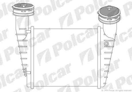 Радіатор інтеркулера VAG Superb/Passat 1.9Tdi/2.0Tdi 2001- Polcar 9548J85