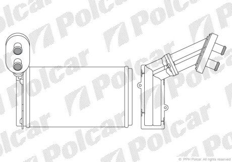 Радіатор обігріву, GALAXY 95-00 Polcar 9550N81