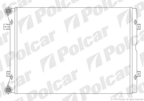 Радіатор охолодження, ALHAMBRA (7V8, 7V9), Polcar 9551081