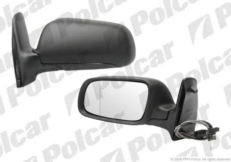 Дзеркало зовнішнє лівий, SHAR/ALHA/ 01- Polcar 9551511M