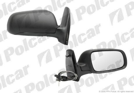 Дзеркало зовнішнє правий SHAR/ALHA/, 01- Polcar 9551521M