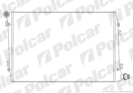 Радіатор охолодження, CADDY 04- Polcar 9555082