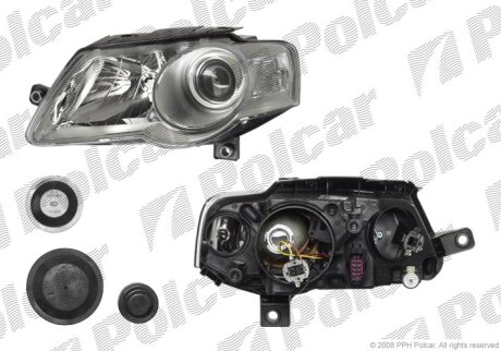 Фара основна, PASSAT,SDN+KOMBI (B6 Polcar 955509V