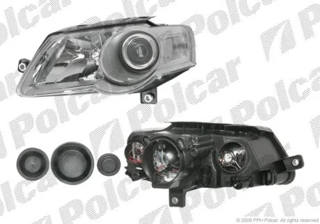 Фара основна, PASSAT,SDN+KOMBI (B6 Polcar 955510E