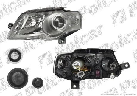 Фара основна, PASSAT,SDN+KOMBI (B6 Polcar 955510H