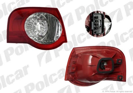 Ліхтар задній, PASSAT,SDN+KOMBI (B6 Polcar 9555882S