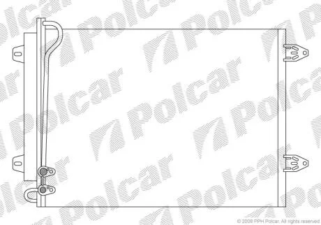 Радіатор AC VW CC, PASSAT, PASSAT ALLTRACK, PASSAT CC 1.6-2.0D 03.05- Polcar 9555K8C1