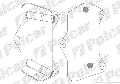 Радиатор масла VW Caddy 3/Caddy 4/Golf 5/B-6/B-7/Tiguan SK Octavia A5/SuperB 6-ступ. DSG Polcar 9555L82