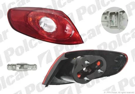 Ліхтар задній, PASSAT CC, 06.08- Polcar 955688U