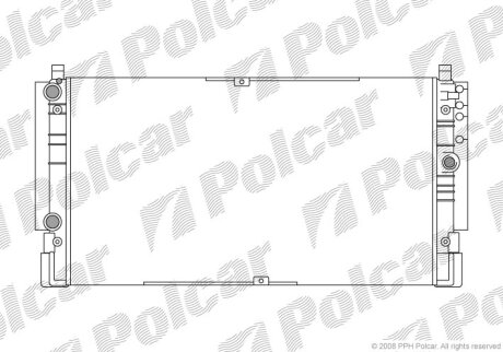 Радіатор охолодження, TRANSPORTER T4 Platf Polcar 9566081