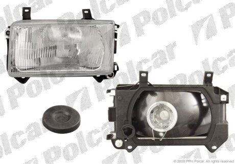 Фара основна, vwTRANSPORT.(T4),90- Polcar 9566100E